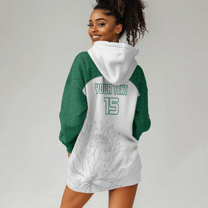 Custom Afro South Africa Cricket Hoodie Dress Go Proteas - African Pattern