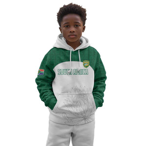 Custom Afro South Africa Cricket Kid Hoodie Go Proteas - African Pattern