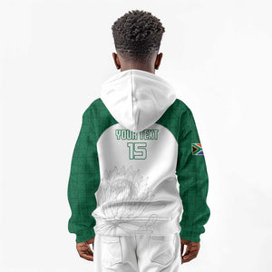 Custom Afro South Africa Cricket Kid Hoodie Go Proteas - African Pattern