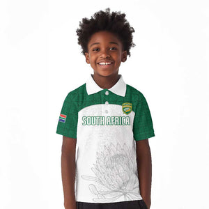 Custom Afro South Africa Cricket Kid Polo Shirt Go Proteas - African Pattern