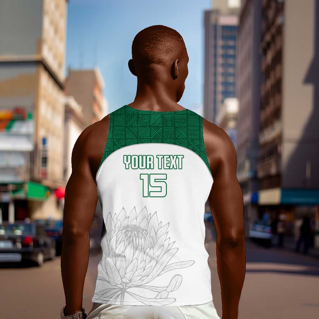 Custom Afro South Africa Cricket Men Tank Top Go Proteas - African Pattern
