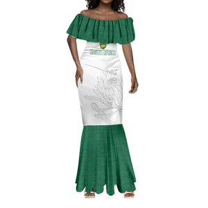 Custom Afro South Africa Cricket Mermaid Dress Go Proteas - African Pattern