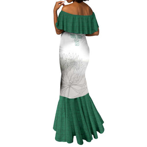 Custom Afro South Africa Cricket Mermaid Dress Go Proteas - African Pattern