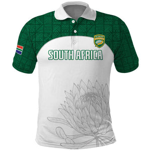 Custom Afro South Africa Cricket Polo Shirt Go Proteas - African Pattern