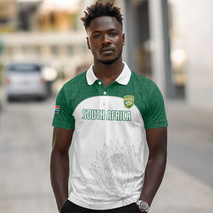 Custom Afro South Africa Cricket Polo Shirt Go Proteas - African Pattern