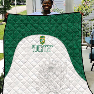 Custom Afro South Africa Cricket Quilt Go Proteas - African Pattern