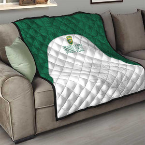 Custom Afro South Africa Cricket Quilt Go Proteas - African Pattern