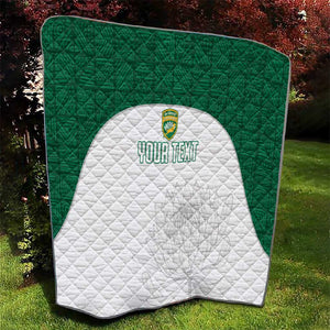 Custom Afro South Africa Cricket Quilt Go Proteas - African Pattern