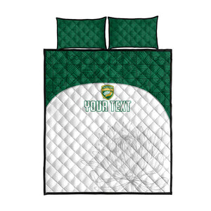 Custom Afro South Africa Cricket Quilt Bed Set Go Proteas - African Pattern