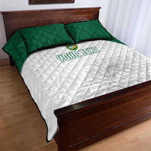 Custom Afro South Africa Cricket Quilt Bed Set Go Proteas - African Pattern