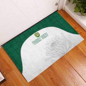 Custom Afro South Africa Cricket Rubber Doormat Go Proteas - African Pattern