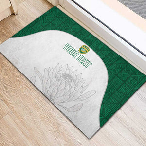 Custom Afro South Africa Cricket Rubber Doormat Go Proteas - African Pattern