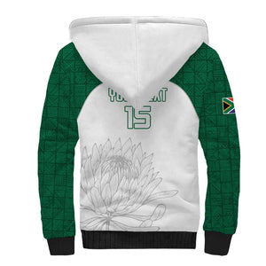 Custom Afro South Africa Cricket Sherpa Hoodie Go Proteas - African Pattern