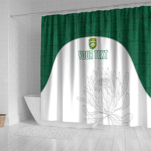 Custom Afro South Africa Cricket Shower Curtain Go Proteas - African Pattern