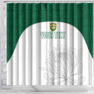 Custom Afro South Africa Cricket Shower Curtain Go Proteas - African Pattern