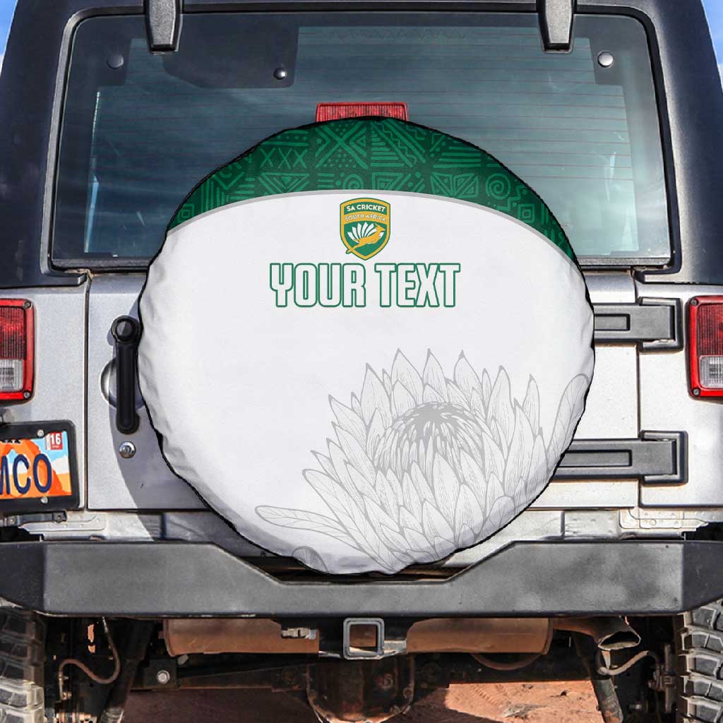 Custom Afro South Africa Cricket Spare Tire Cover Go Proteas - African Pattern