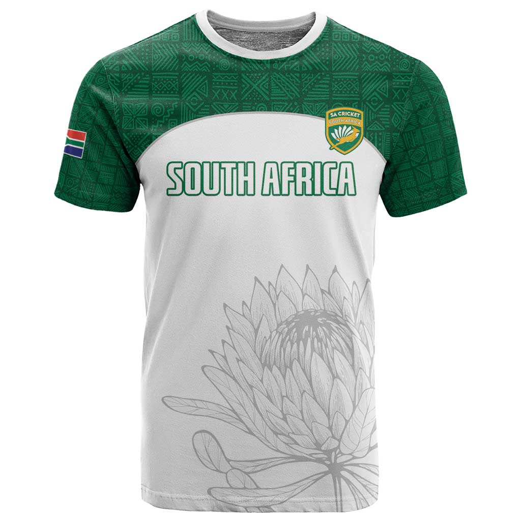 Custom Afro South Africa Cricket T shirt Go Proteas - African Pattern