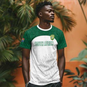 Custom Afro South Africa Cricket T shirt Go Proteas - African Pattern