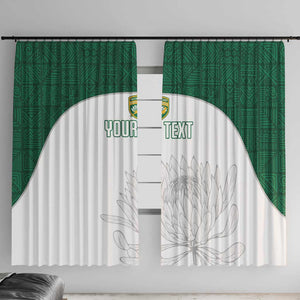 Custom Afro South Africa Cricket Window Curtain Go Proteas - African Pattern