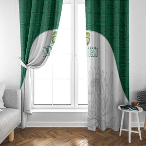 Custom Afro South Africa Cricket Window Curtain Go Proteas - African Pattern