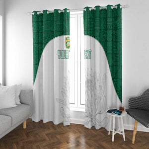 Custom Afro South Africa Cricket Window Curtain Go Proteas - African Pattern