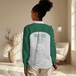 Custom Afro South Africa Cricket Women Casual Shirt Go Proteas - African Pattern