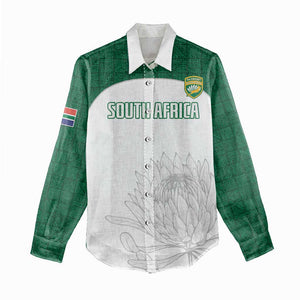 Custom Afro South Africa Cricket Women Casual Shirt Go Proteas - African Pattern