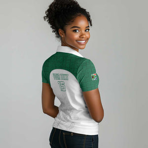 Custom Afro South Africa Cricket Women Polo Shirt Go Proteas - African Pattern