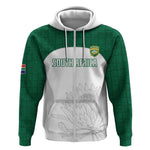Custom Afro South Africa Cricket Zip Hoodie Go Proteas - African Pattern