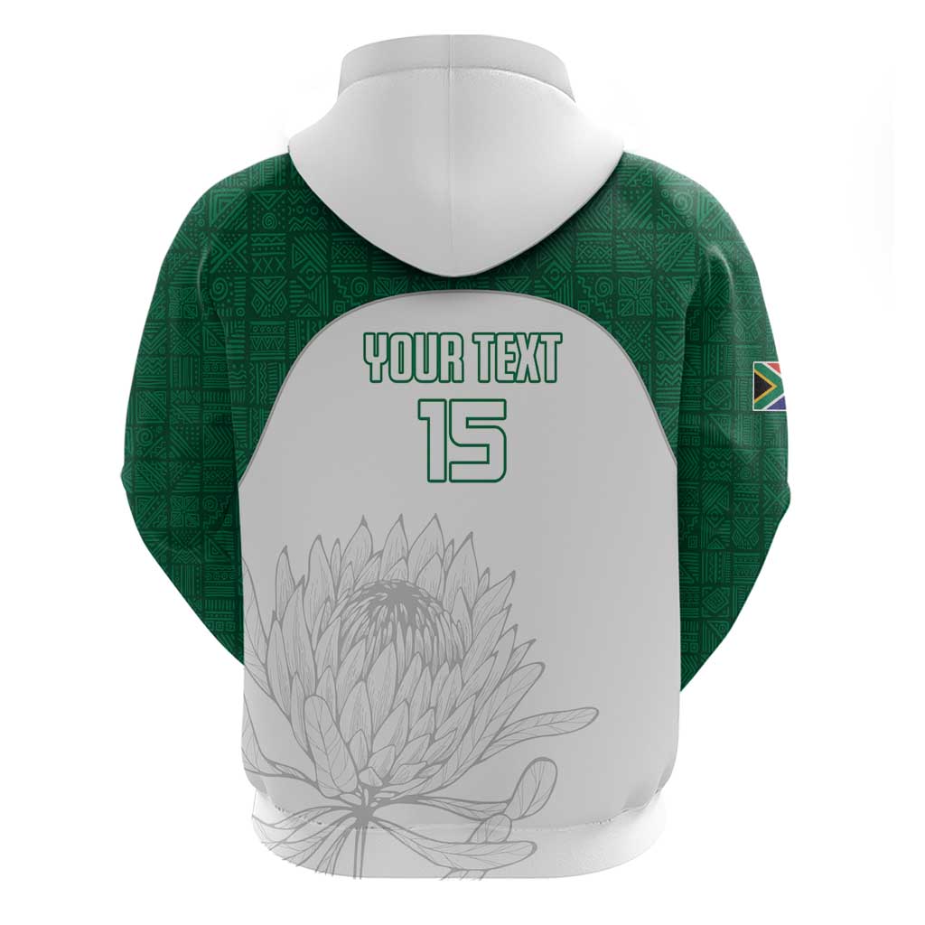 Custom Afro South Africa Cricket Zip Hoodie Go Proteas - African Pattern