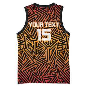 Custom Afro South Africa Cricket Basketball Jersey Eastern Cape - Go Sunrisers LT15