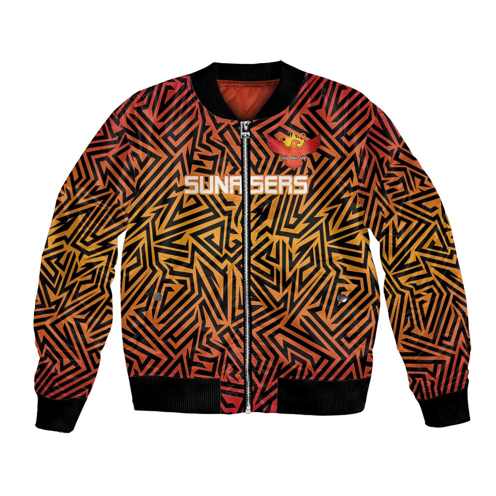 Custom Afro South Africa Cricket Bomber Jacket Eastern Cape - Go Sunrisers