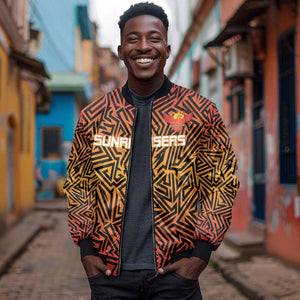 Custom Afro South Africa Cricket Bomber Jacket Eastern Cape - Go Sunrisers