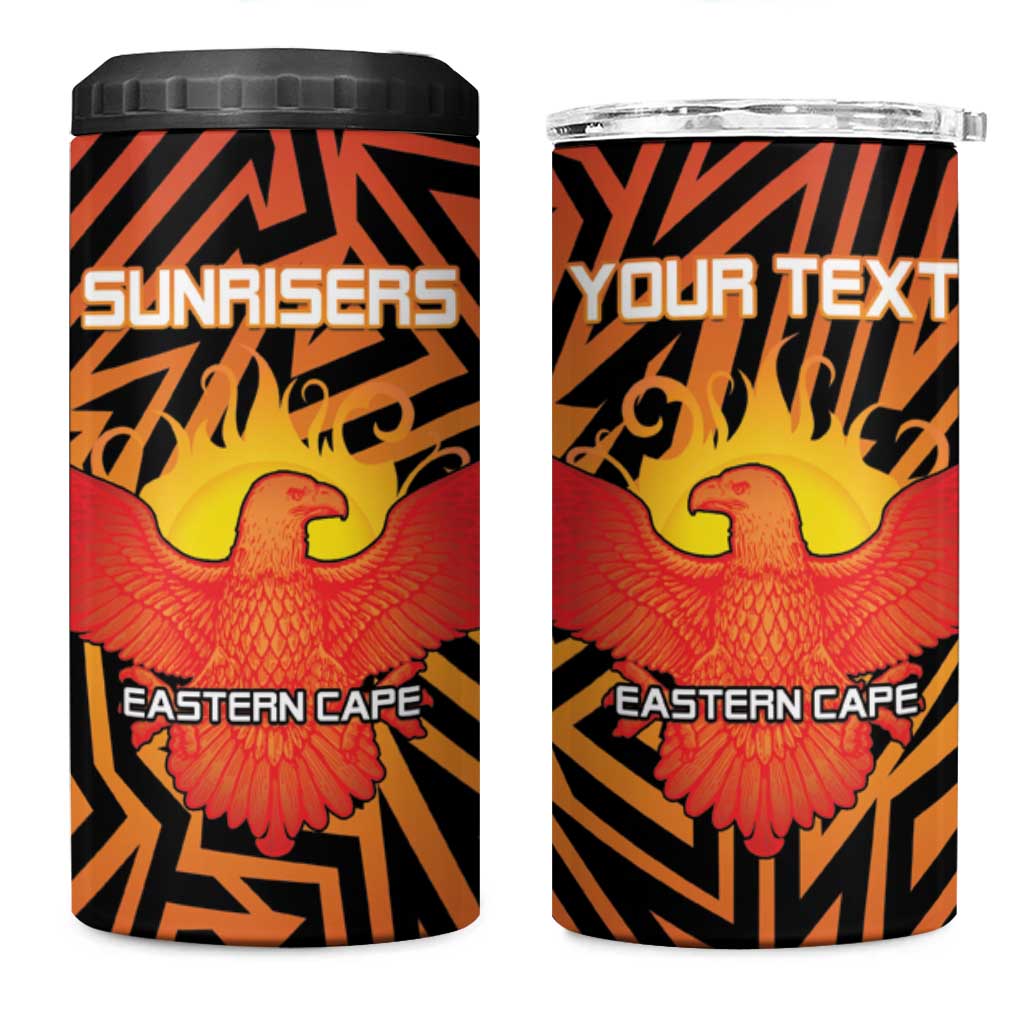 Custom Afro South Africa Cricket 4 in 1 Can Cooler Tumbler Eastern Cape - Go Sunrisers