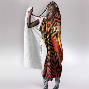 Custom Afro South Africa Cricket Hooded Blanket Eastern Cape - Go Sunrisers