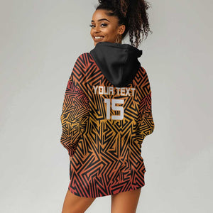 Custom Afro South Africa Cricket Hoodie Dress Eastern Cape - Go Sunrisers