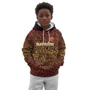 Custom Afro South Africa Cricket Kid Hoodie Eastern Cape - Go Sunrisers