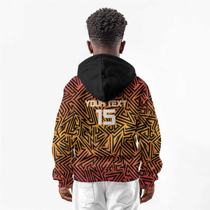 Custom Afro South Africa Cricket Kid Hoodie Eastern Cape - Go Sunrisers