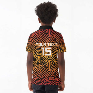 Custom Afro South Africa Cricket Kid Polo Shirt Eastern Cape - Go Sunrisers