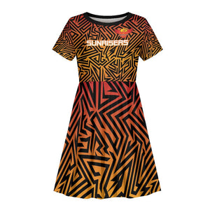 Custom Afro South Africa Cricket Kid Short Sleeve Dress Eastern Cape - Go Sunrisers