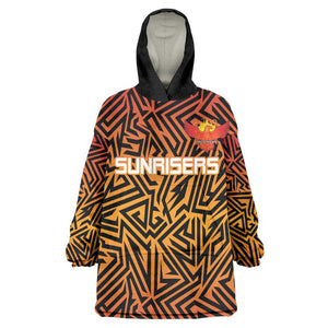 Custom Afro South Africa Cricket Kid Wearable Blanket Hoodie Eastern Cape - Go Sunrisers