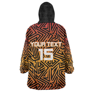 Custom Afro South Africa Cricket Kid Wearable Blanket Hoodie Eastern Cape - Go Sunrisers