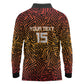 Custom Afro South Africa Cricket Long Sleeve Polo Shirt Eastern Cape - Go Sunrisers