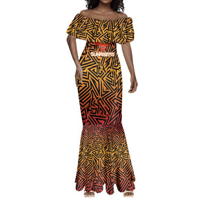 Custom Afro South Africa Cricket Mermaid Dress Eastern Cape - Go Sunrisers