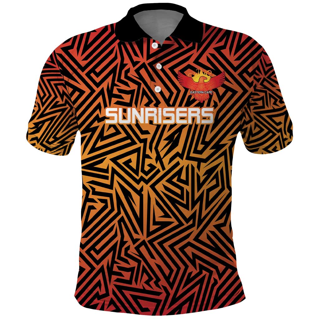 Custom Afro South Africa Cricket Polo Shirt Eastern Cape - Go Sunrisers