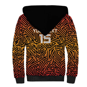 Custom Afro South Africa Cricket Sherpa Hoodie Eastern Cape - Go Sunrisers