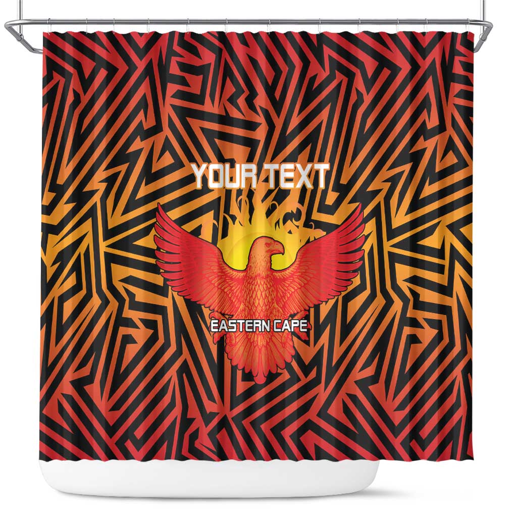 Custom Afro South Africa Cricket Shower Curtain Eastern Cape - Go Sunrisers