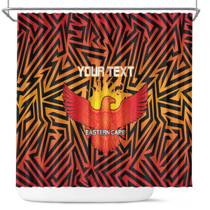 Custom Afro South Africa Cricket Shower Curtain Eastern Cape - Go Sunrisers