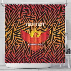 Custom Afro South Africa Cricket Shower Curtain Eastern Cape - Go Sunrisers