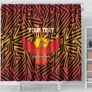 Custom Afro South Africa Cricket Shower Curtain Eastern Cape - Go Sunrisers